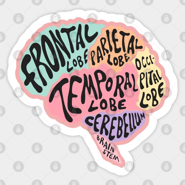 Anatomical brain Sticker by Dr.Bear